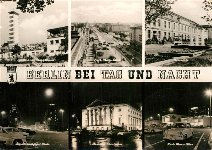 BERLIN  CITY Gaststaette Mueggelturm Operncafe Karl-Marx-Allee Staatsoper