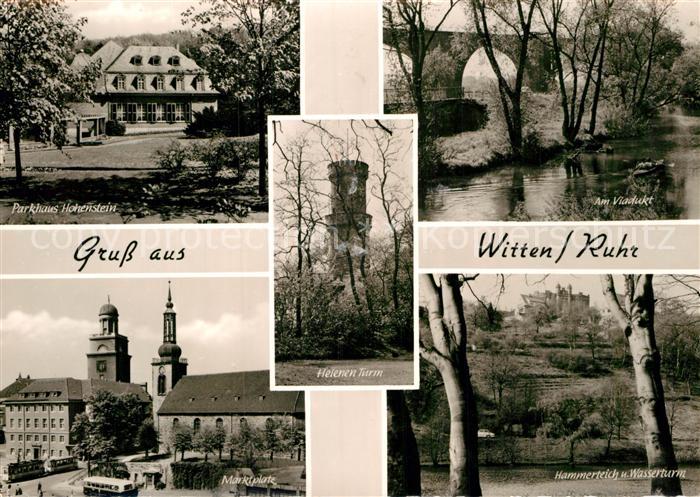Witten Ruhr Viadukt Hammerteich Wasserturm Marktplatz Helenen Turm