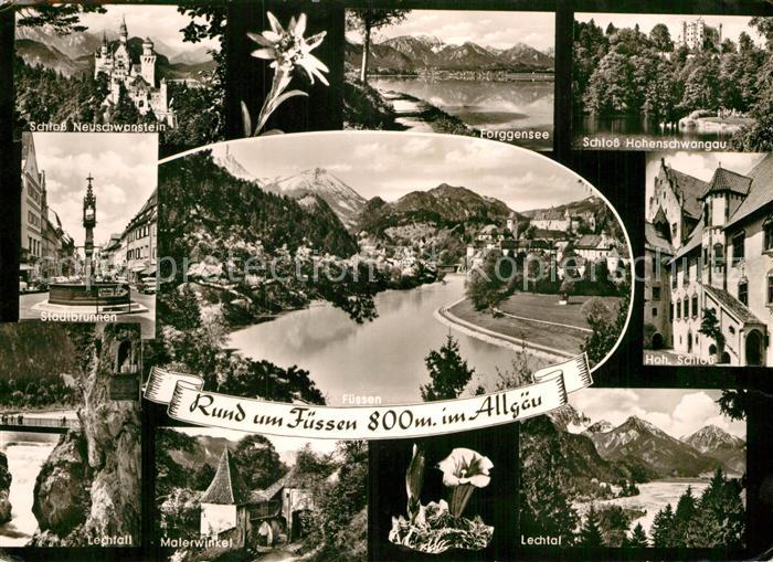 Fuessen Allgaeu Schloss Hohenschwangau Hoh. Schloss Neuschwanstein