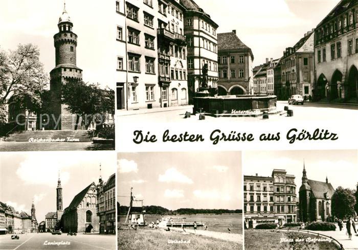 Goerlitz Sachsen Reichenbacher Turm Leninplatz Platz der Befreiung Untermarkt