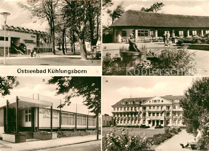 Kuehlungsborn Ostseebad Meerwasserschwimmhalle Konzertagarten Ost Erholungsheim