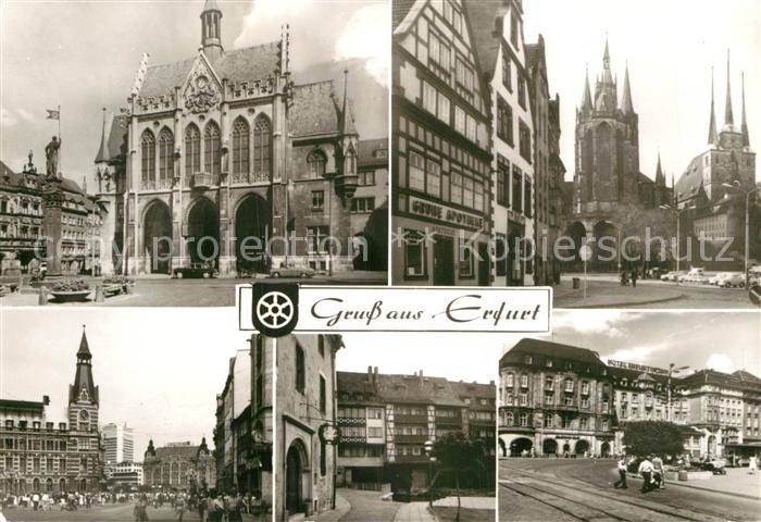 Erfurt Rathaus Domplatz Anger Postamt Kraemerbruecke