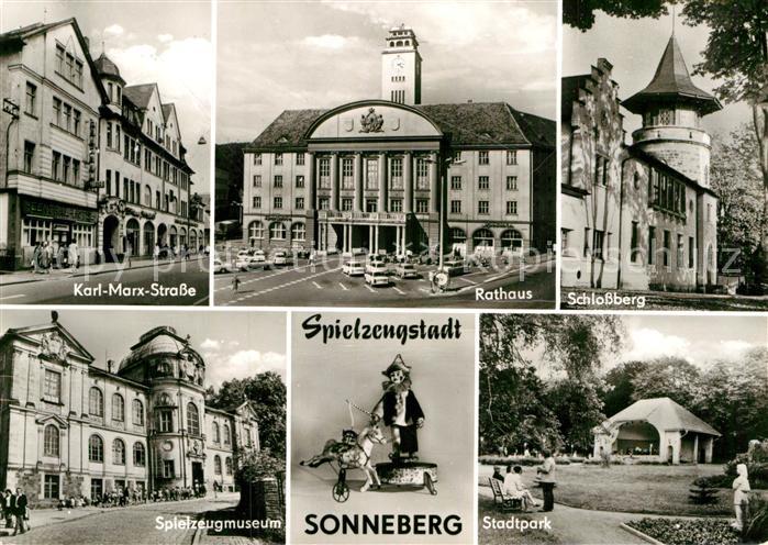 Sonneberg Thueringen Rathaus Schlossberg Karl-Marx-Strasse