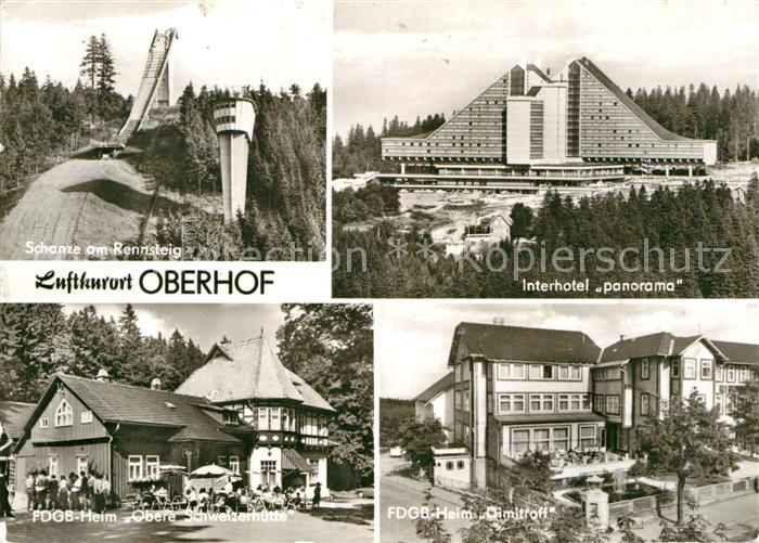 Oberhof Thueringen Schanze Rennsteig Interhotel Panorama Heim Dimitroff
