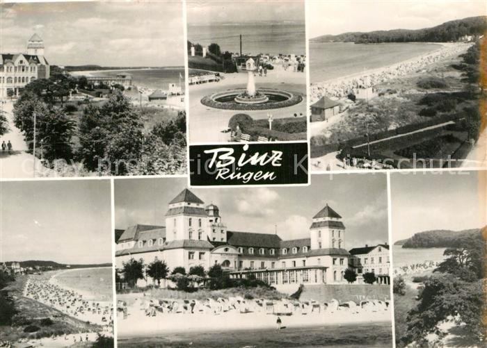 Binz Ruegen Strand Kurhaus Brunnen