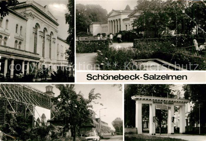 Salzelmen Bad Sanatorium Lindenbad Gradierwerk des Volksbades