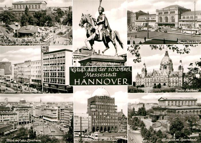 HANNOVER CITY Hauptbahnhof Neues Rathaus Opernhaus