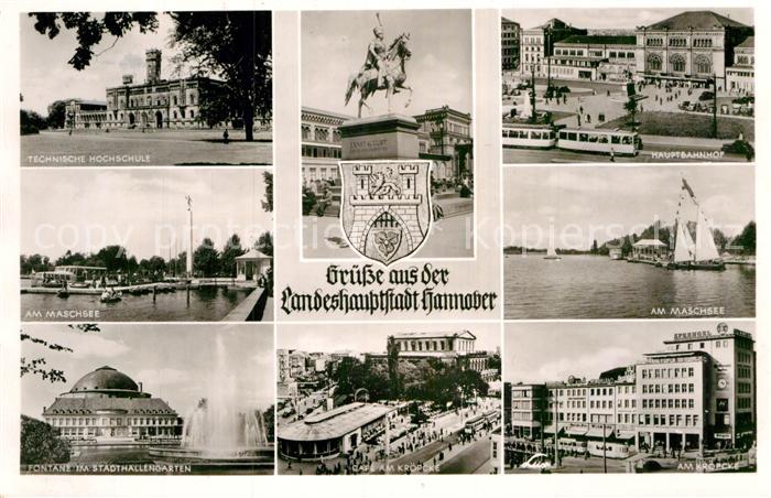 HANNOVER  CITY Techn Hochschule Am Maschsee Stadthallengarten Hauptbahnhof Am Kr