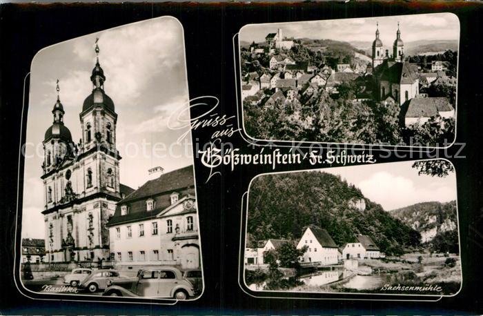 Goessweinstein Basilika Stadtblick Sachsenmuehle