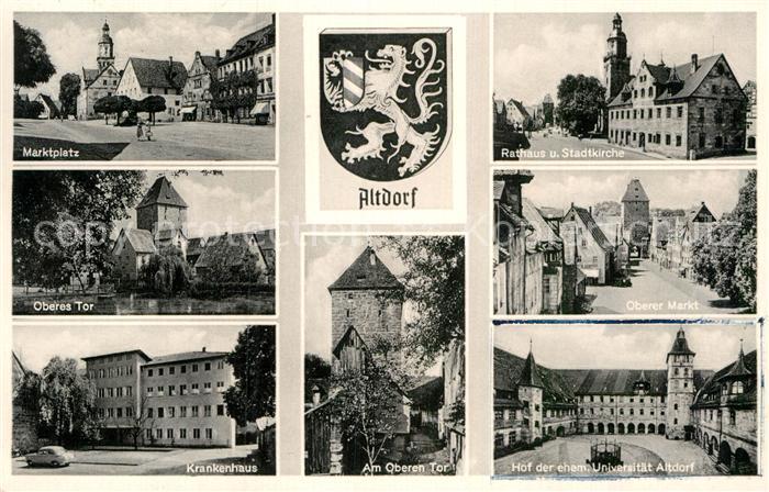 Altdorf Nuernberg Marktplatz Oberes Tor Krankenhaus Am Oberen Tor Rathaus Stadtk