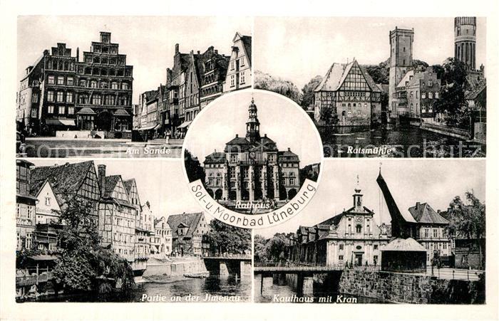 LueNEBURG  CITY Am Sande Ratsmuehle Ilmenaupartie Kaufhaus mit Kran