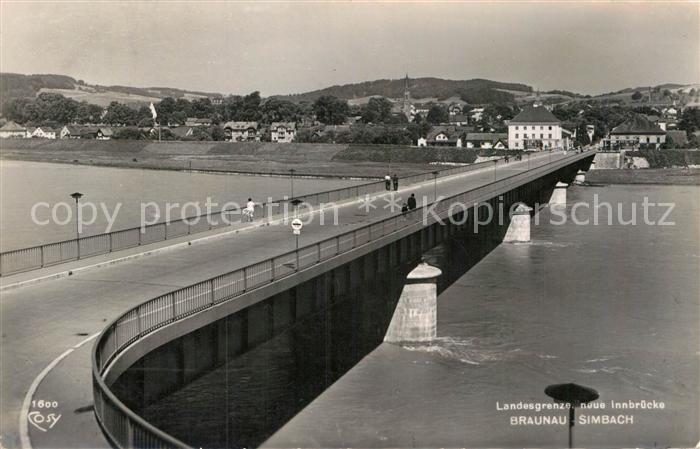 Braunau Inn Neue Innbruecke Landesgrenze