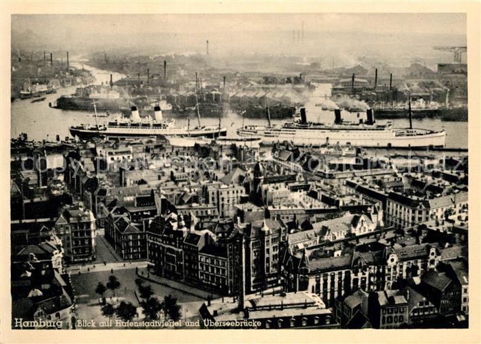 HAMBURG  CITY Hafenviertel und ueberseebruecke