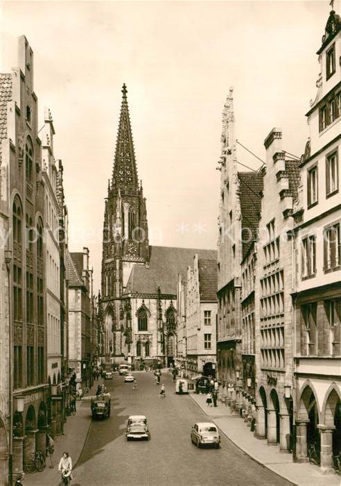 Muenster Westfalen Prinzipalmarkt St Lambertikirche