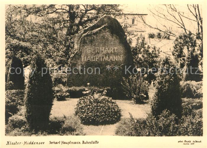 Kloster Hiddensee Gerhart Hauptmann Ruhestaette