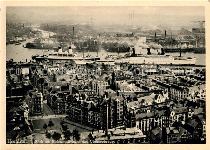 HAMBURG  CITY Hafenstadtviertel und ueberseebruecke