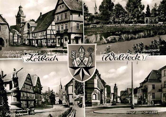 Korbach Stechbahn Rathaus Kilianskirche Stadtpark Prof Bier Strasse