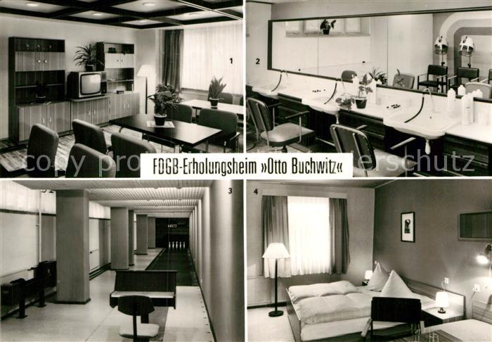 Schellerhau FDGB Erholungsheim Otto Buchwitz Klubraum Friseursalon Kegelbahn Zim