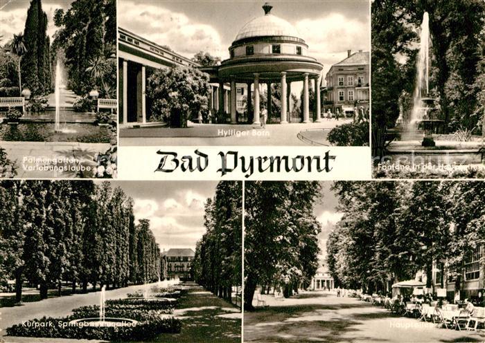 Bad Pyrmont Palmengarten Verlobungslaube Hylliger Born Fontaene Kurpark Springbr