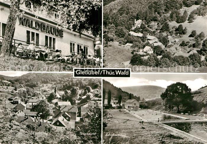 Giessuebel Schleusegrund Walbaude Teilansichten Schwimmbad