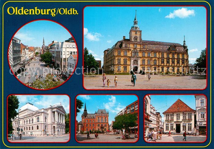 Oldenburg Niedersachsen Schloss Strassenpartien Theater Apotheke