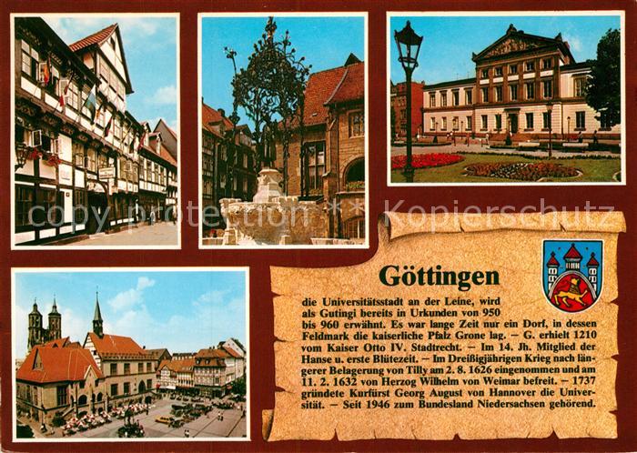 Goettingen Niedersachsen Teilansichten Marktplatz Schloss