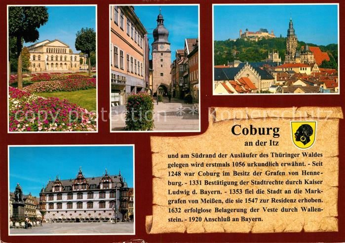 Coburg Landestheater Spitaltor St Moriz Kirche Veste Coburg Stadthaus