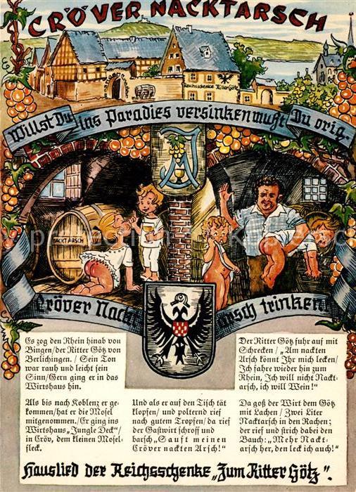 Bingen Rhein Reichsschenke Zum Ritter Goetz mit Croever Nacktarsch