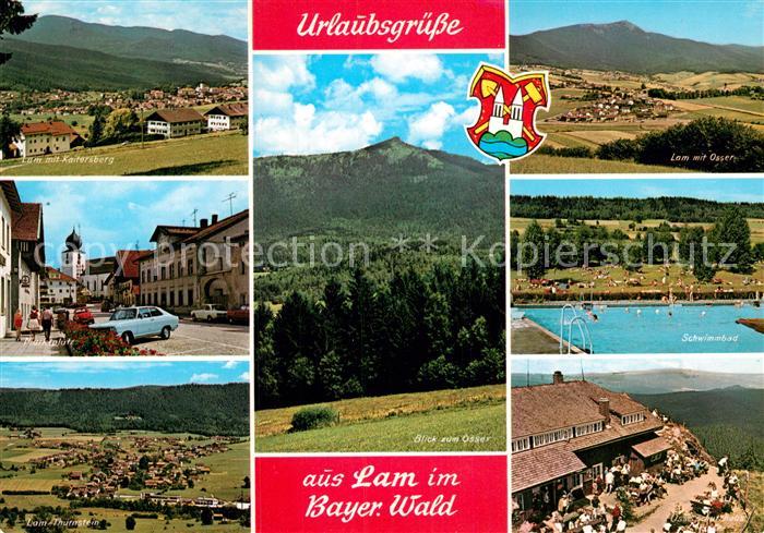 Lam Oberpfalz mit Kaitersberg Osser Marktplatz Schwimmbad Thuernstein Osserschut
