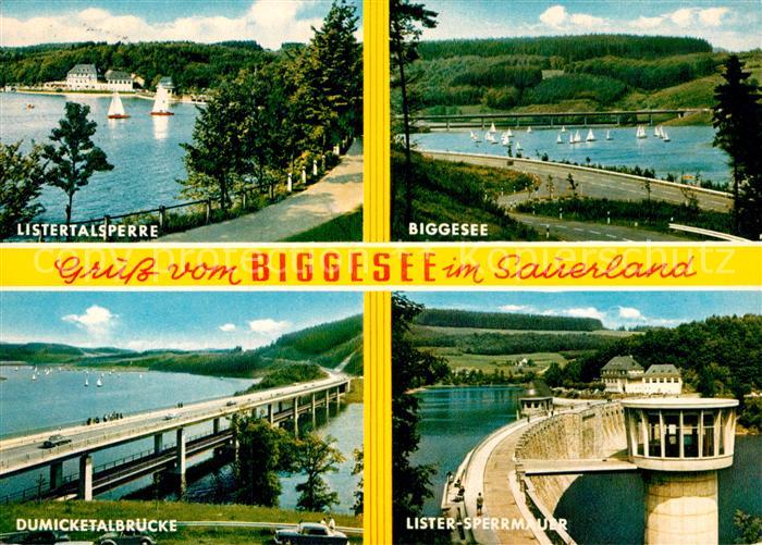 Biggesee Listertalsperre Dumicktalbruecke Lister Sperrmauer