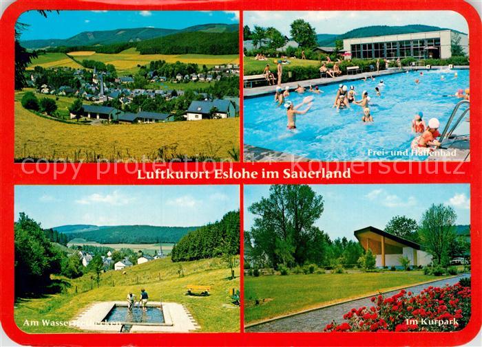 Eslohe Sauerland Panorama Frei und Hallenba Am Wassertretbecken Im Kurpark