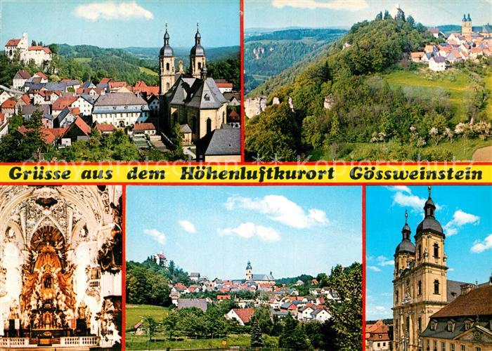 Goessweinstein Burg Kirche Inneres Panorama