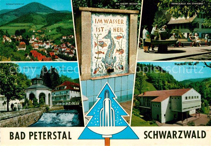 Bad Peterstal-Griesbach Panorama Trinkquelle am Stahlbad Brunnenhaus Sanatorium