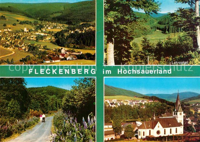 Fleckenberg Panorama Latroptal Waldweg Kirche