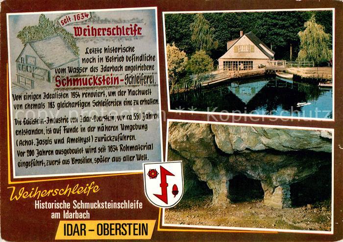 Idar-Oberstein Weiherschleife Schmuckstein Scheiferei Grotte