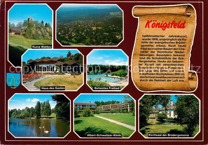 Koenigsfeld Schwarzwald Ruine Waldau Panorama Haus des Gastes Freibad Albert Sch