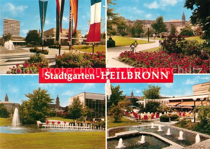 Heilbronn Neckar Stadtgarten Fontaene Wasserspiele