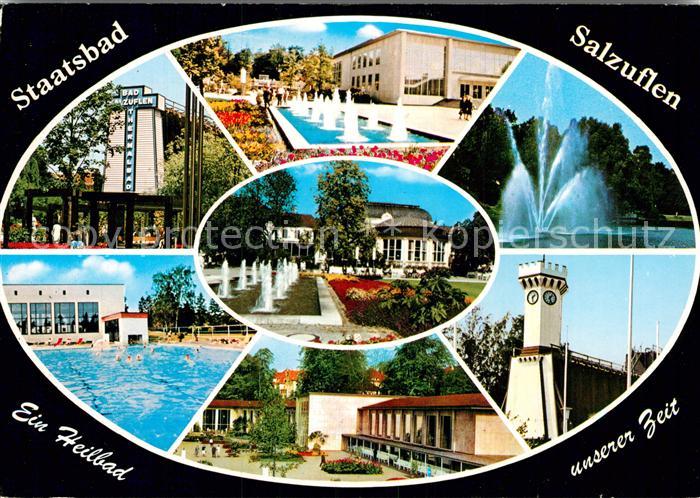 Bad Salzuflen Kuranlagen Wasserspiel Freibad Gradierwerk