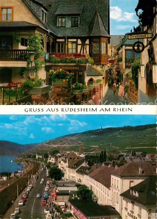 Ruedesheim Rhein Drosselgasse und Rheinstrasse