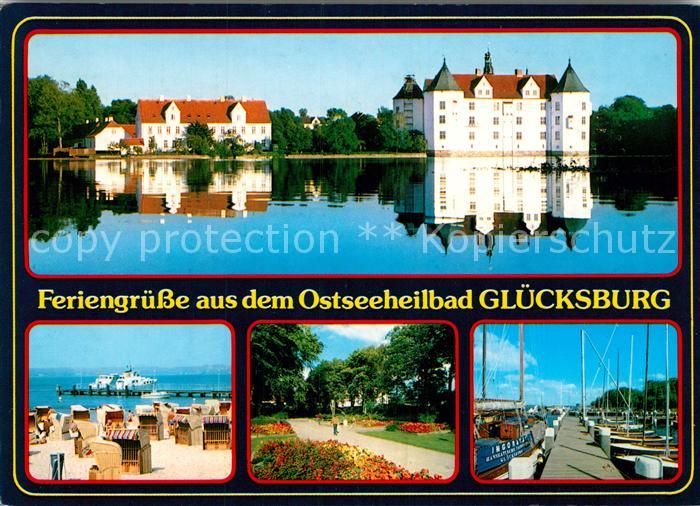 Gluecksburg Ostseebad Schloss Strand Park Yachthafen