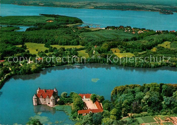 Gluecksburg Ostseebad Fliegeraufnahme mit Schloss Gluecksburg und Foerde