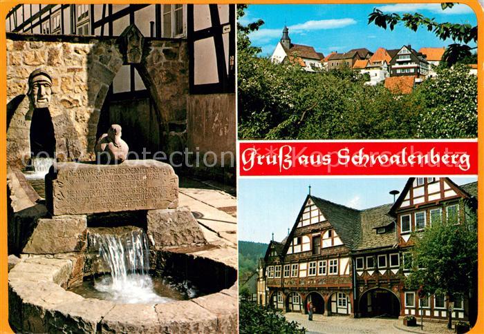 Schwalenberg Volkwinbrunnen Malerblick Rathaus