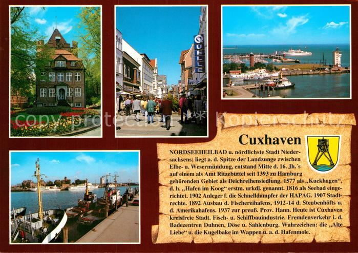 Cuxhaven Nordseebad Schloss Ritzebuettel Nordersteinstrasse Fischereihafen