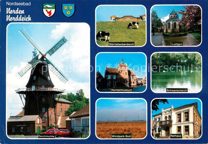 Norden Norddeich Ostfriesland Deichmuehle Heimatmuseum Rathaus Ludgen Stoertebec