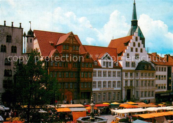 HILDESHEIM  CITY Marktplatz Wedekindhaus Luentzelhaus Rolandstift Stadtsparkasse