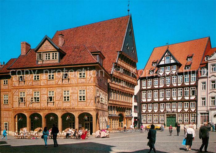 HILDESHEIM  CITY Marktplatz Baeckeramtshaus Knochenhaueramtshaus Stadtschaenke