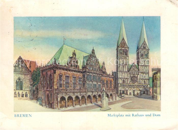 BREMEN  CITY Marktplatz Rathaus Dom