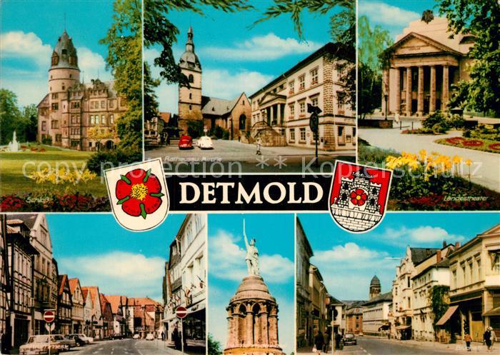 Detmold Schloss Rathaus Landestheater Krummestrasse