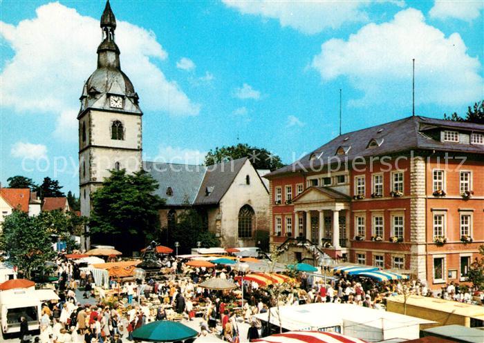Detmold Marktplatz Erloeserkirche Rathaus Donopbrunnen
