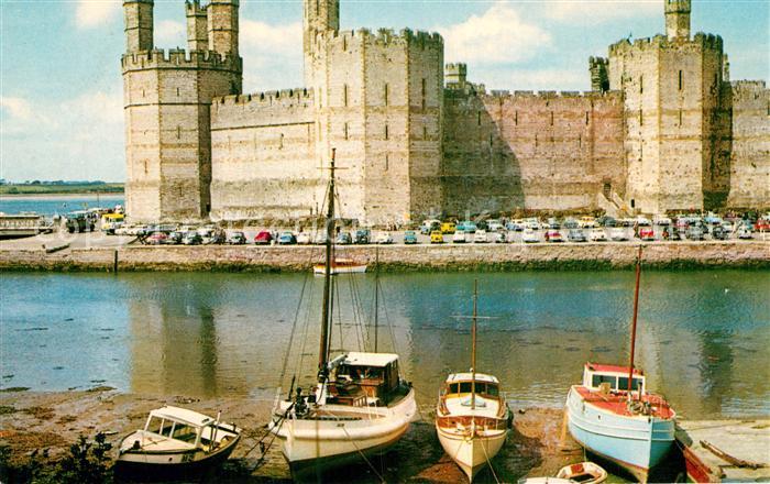 Caernarvon Fischerboote Caernarvon Castle